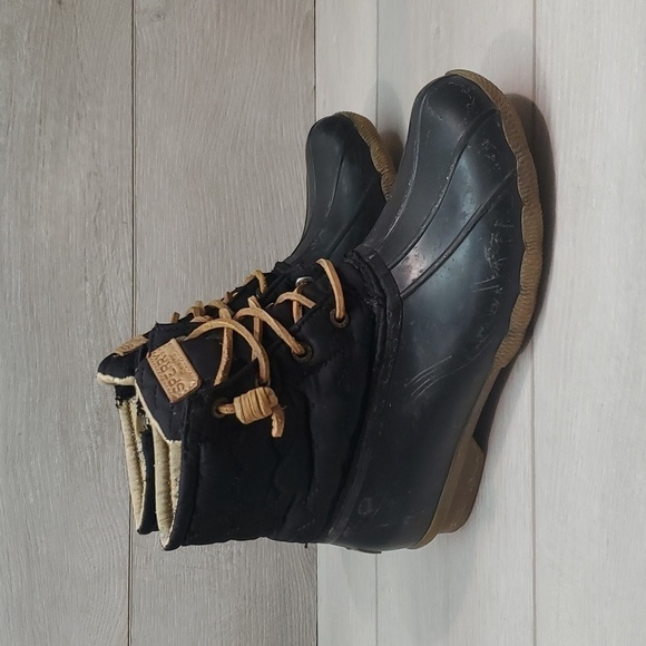 Sperry Womens Saltwater Duck Rubber Waterproof Outdoor Boots shoes sz 6 - Picture 1 of 12